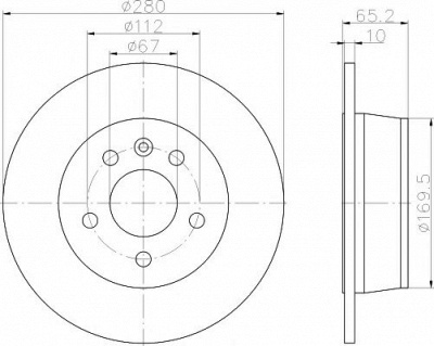 HELLA PAGID 8dd355104541 -  Тормозной диск